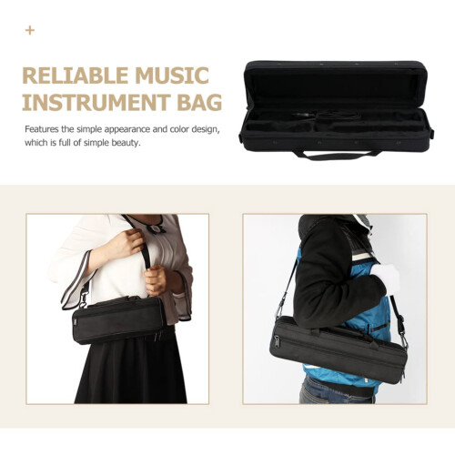 Flute Case Waterproof Oxford Cloth Lightweight Bag with Adjustable Shoulder Strap for Instruments 2