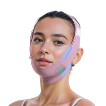 Reusable V Line Lifting Mask for Women Double Chin Reducer V Face Adjustable Silk Fabric Purple
