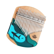 Kalimba Thumb Piano 21 Key Beech Wood Musical Instrument with Clear Bright Sound and Balanced Tone