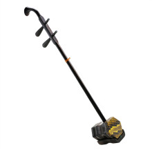 Professional Black Sandalwood Erhu with Case, Hexagonal Body Chinese Musical Instrument for Performance