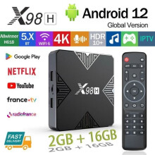 Android TV Box IPTV Box X98H Android 12.0 Streaming Media Player/TV Box 4K 64 Bit WiFi6 2GB+16GB