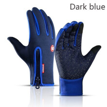 Waterproof Touchscreen Gloves for Men Women Warm Gloves Hiking Skiing Fishing Cycling Non-ALD Winter Blue
