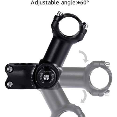 Adjustable MTB Stem for Handlebar Riser 60 Adjustable Bike Stem MTB Bike Fork Stem 1-1/8" 2