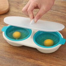 Cuociuova in camicia per microonde Cuociuova in camicia per uso alimentare Doppia tazza Cuociuova Utensili da cucina -JNG