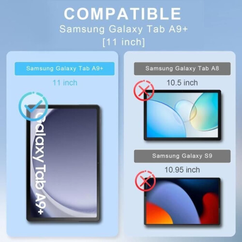 3 τεμάχια Tempered Glass για Samsung Galaxy Tab A9+ Plus 11\" 2023, 9H Hardness Screen Protector 1