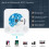 Φορητό CD Player UVERBON με ενσωματωμένα ηχεία HiFi και βάση τοίχου - Λευκό 4