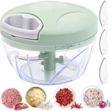 Onion Chopper, 500ml Mini Multifunction Hand Blender, Manual Chopper, for Garlic, Meat, Baby Food, Fruit, Vegetables