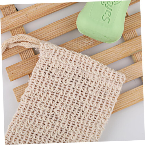 5pcs Soap Saver Bag Set  Exfoliating Mesh Pouch with Drawstring for Quick Foaming and Fast Drying 1