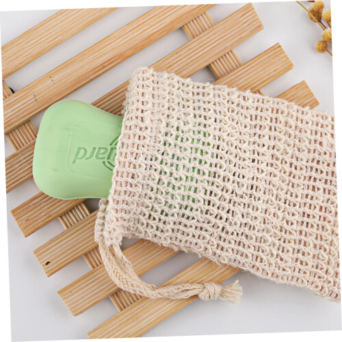 5pcs Soap Saver Bag Set  Exfoliating Mesh Pouch with Drawstring for Quick Foaming and Fast Drying 2