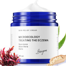 Natural Eczema Relief Cream with Sea Moss Aloe Vera Oats for Dry Itchy Skin Hydration 4oz