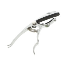 Guitar Capo with OneHanded Key Change, Durable Metal Construction, Elegant Silver Finish for Acoustic Guitar and Ukulele