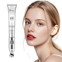 Eye Cream for Dark Circles and Puffiness with Gentle Vibrating Massager, Hydrating for Men and Women