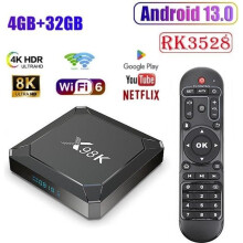 Android TV Box, IPTV Box 4GB+32GB RK3528 Quad-Core Support 8k HD 3D, WiFi6+BT5.0, Smart TV Box Android 13, Multimedia Player