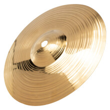 25cm Brass Jazz Drum Cymbal with Bright Clear Sound, Durable Golden Finish for Drum Kit Setup