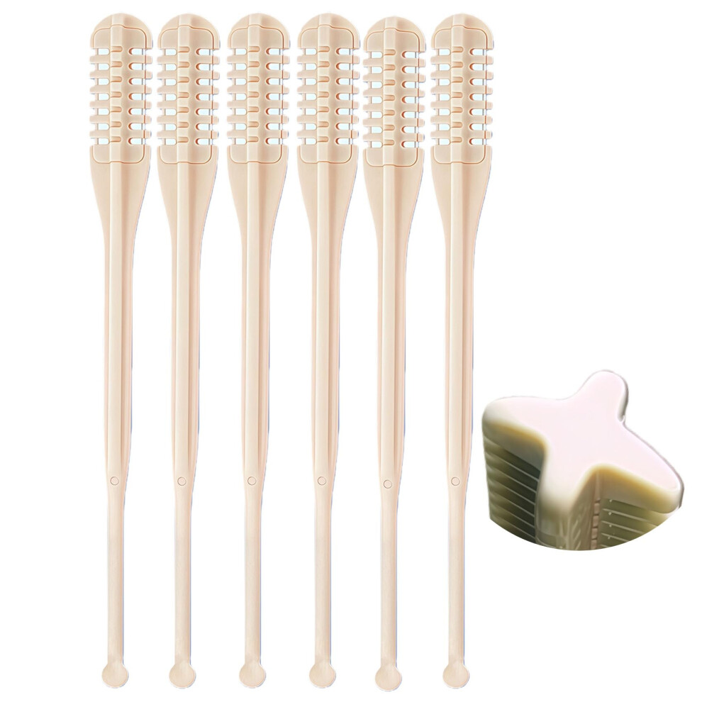 6PCS Manual Nose Hair Trimmer 360 Rotating DoubleSided Ear and Nose Hair Remover Stainless Steel
