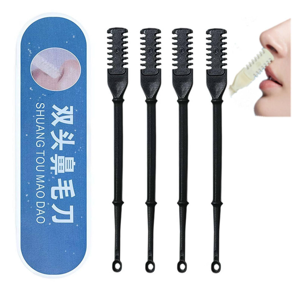 2in1 Ear and Nose Hair Trimmer with DoubleSided Blade, 360 Rotating Manual Cutter for Men and Women