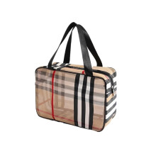 Large DoubleLayer Travel Toiletry Bag with Waterproof Transparent Design and Cosmetic Organizer