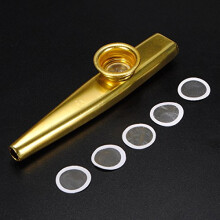Golden Metal Harmonica Microphone Large Diaphragm Mic for Warm Sound Stage and Studio Use