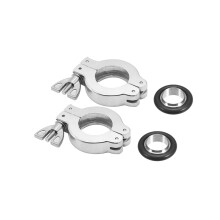 2 Sets KF16 Vacuum Clamp with NBR ORing, Aluminum Centering Ring, Precision Sealing for Lab and Industrial Use