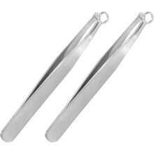 2Pcs Stainless Steel Nose Hair Trimmer with Safe Round Tip for Men and Women Grooming Ref: 6384