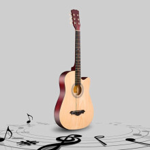 38 Inch Beginner Acoustic Guitar Starter Kit, Adjustable String Height, Basswood Body with Bag