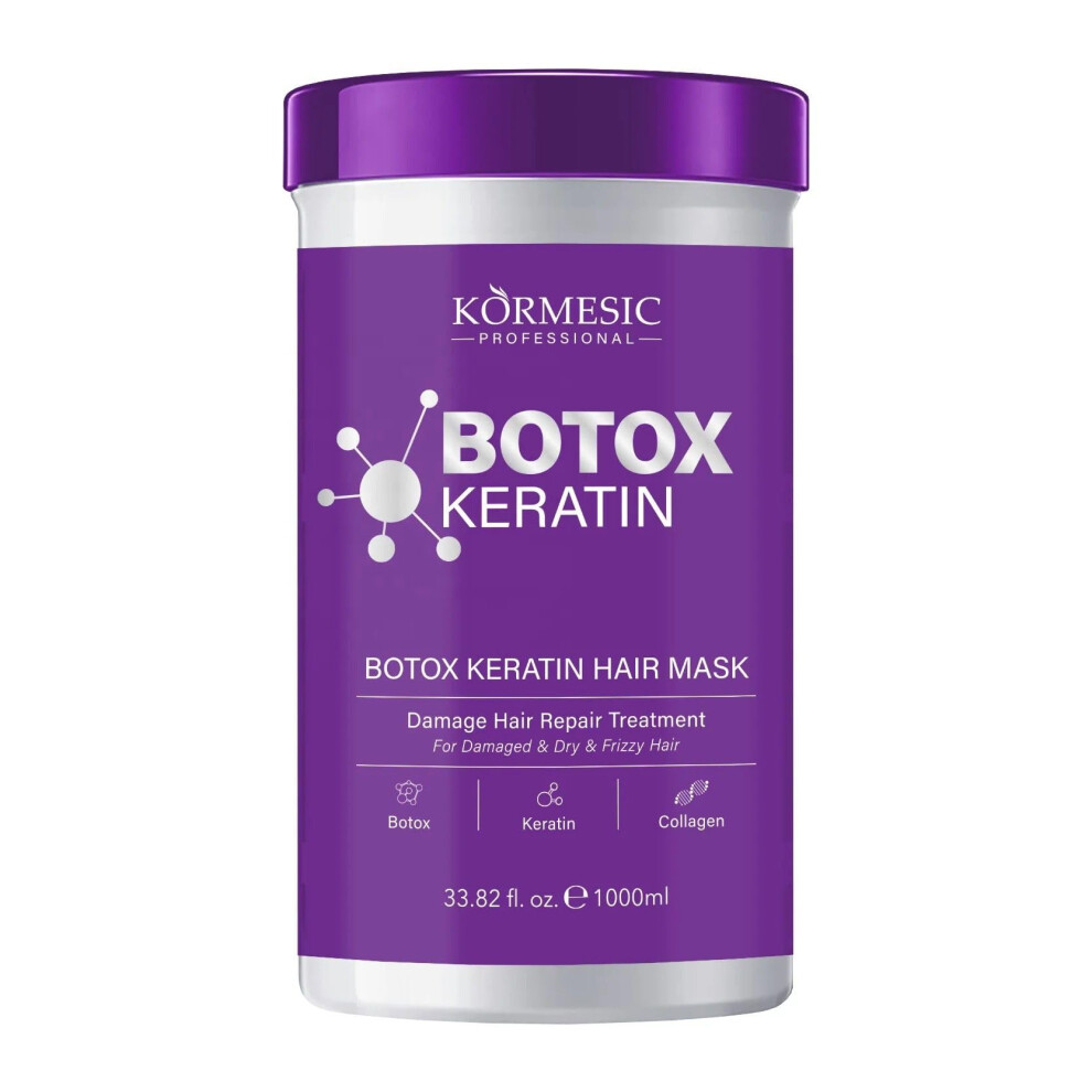 Keratin Hair Mask 33.82 fl oz Intense Damage  and Deep Nourishment for Dry Frizzy Hair