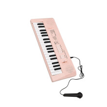 Pink 37 Key Electronic Keyboard Piano with Demo Songs and Dual Timbre for Beginners