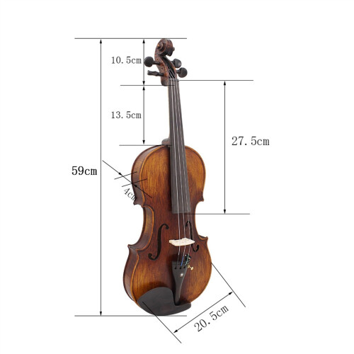 Professional Violin Handcrafted Spruce Wood Beginner Set with Smooth Matte Finish 1