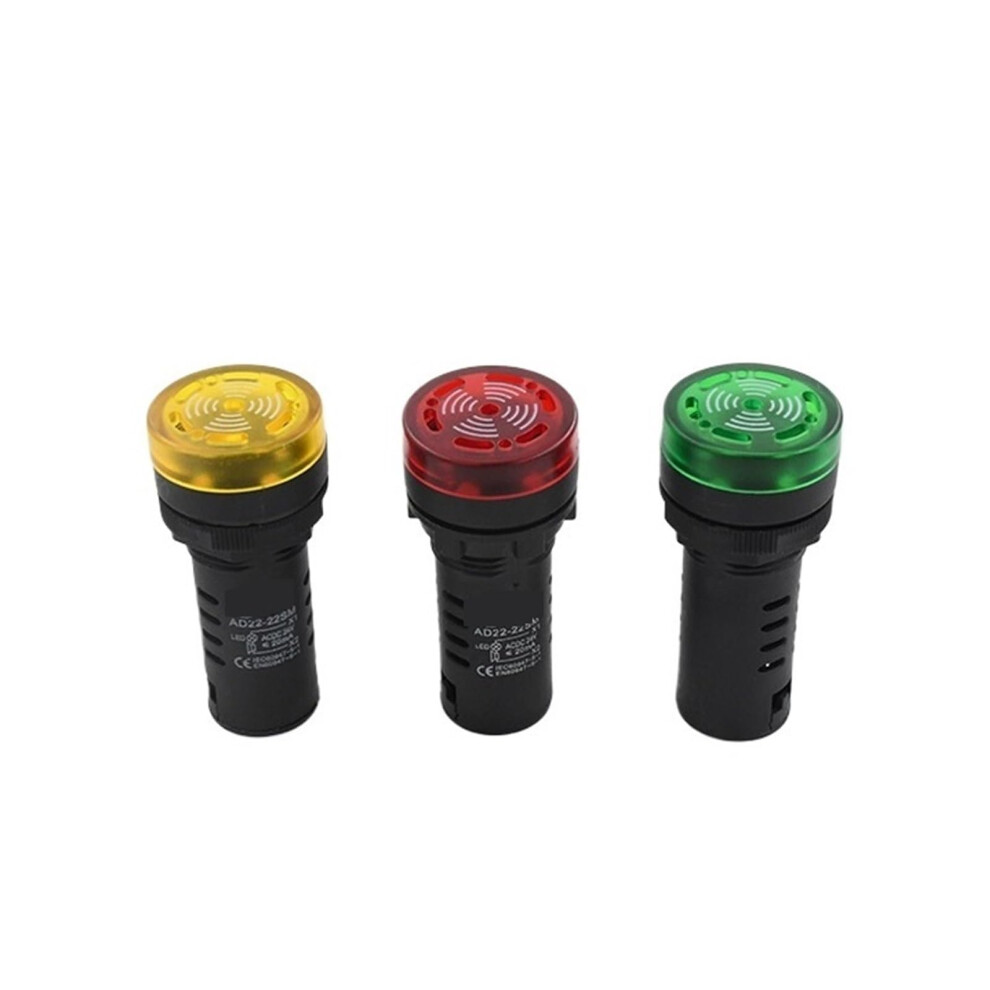 22Mm Metal Led Buzzer Alarm Dc 12V 24V Loud Audible Bright Light Intermittent Alert 9070919881954
