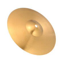 Drum Cymbal Set with Durable Metal Construction, Golden HiHat Stand, 29.6cm Crash Cymbal