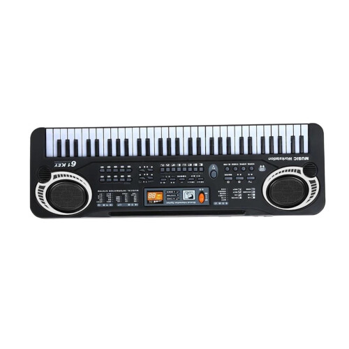 61 Key Electronic Keyboard with Microphone, Digital Piano Keyboard for Beginners with Recording Function 1