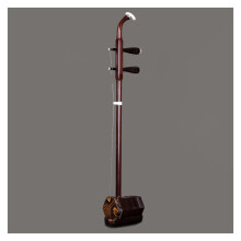 Chinese Erhu Old Redwood Hexagonal Traditional Musical Instrument with Bow and Storage Case