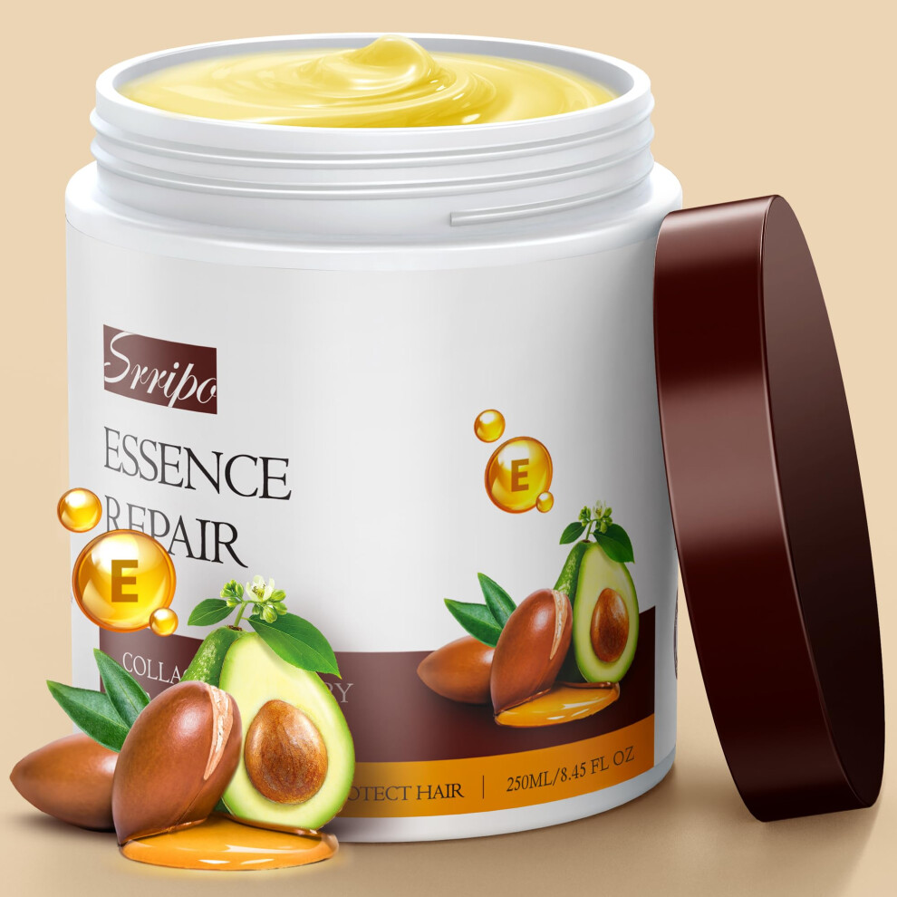 Collagen Hair Mask and Keratin Treatment for Deep Hydration,  Damaged Hair, All Hair Types