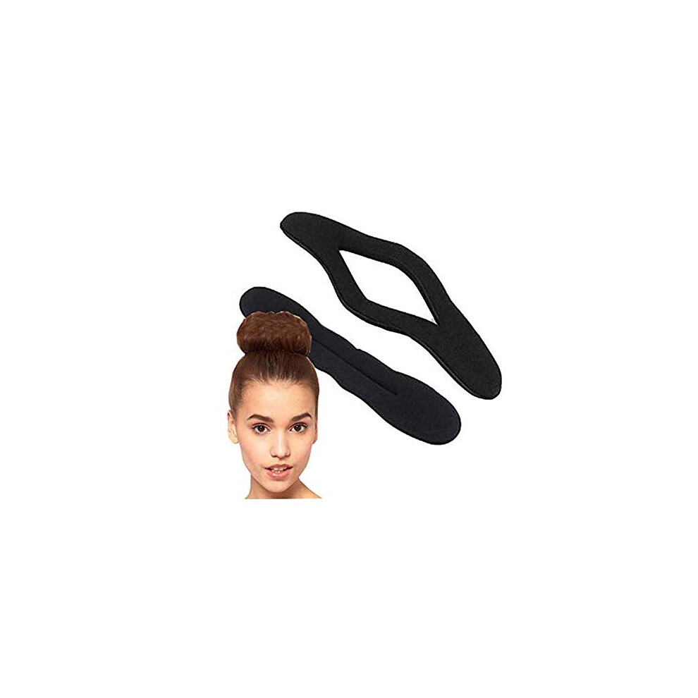 Hair Bun Maker Set, 2 Sizes Foam Donut Hair Styling Tool for Fast Bun Styling and Stable Hold
