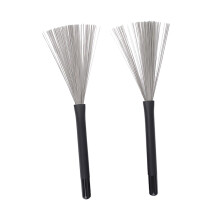 Abaodam 2 Pairs Retractable Wire Drum Brushes with Comfortable NonSlip Grip for Jazz Drummers and Bands