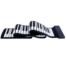 Roll Up Piano 88 Key Foldable Silicone Keyboard with USB and Pedal for Beginners TravelFriendly