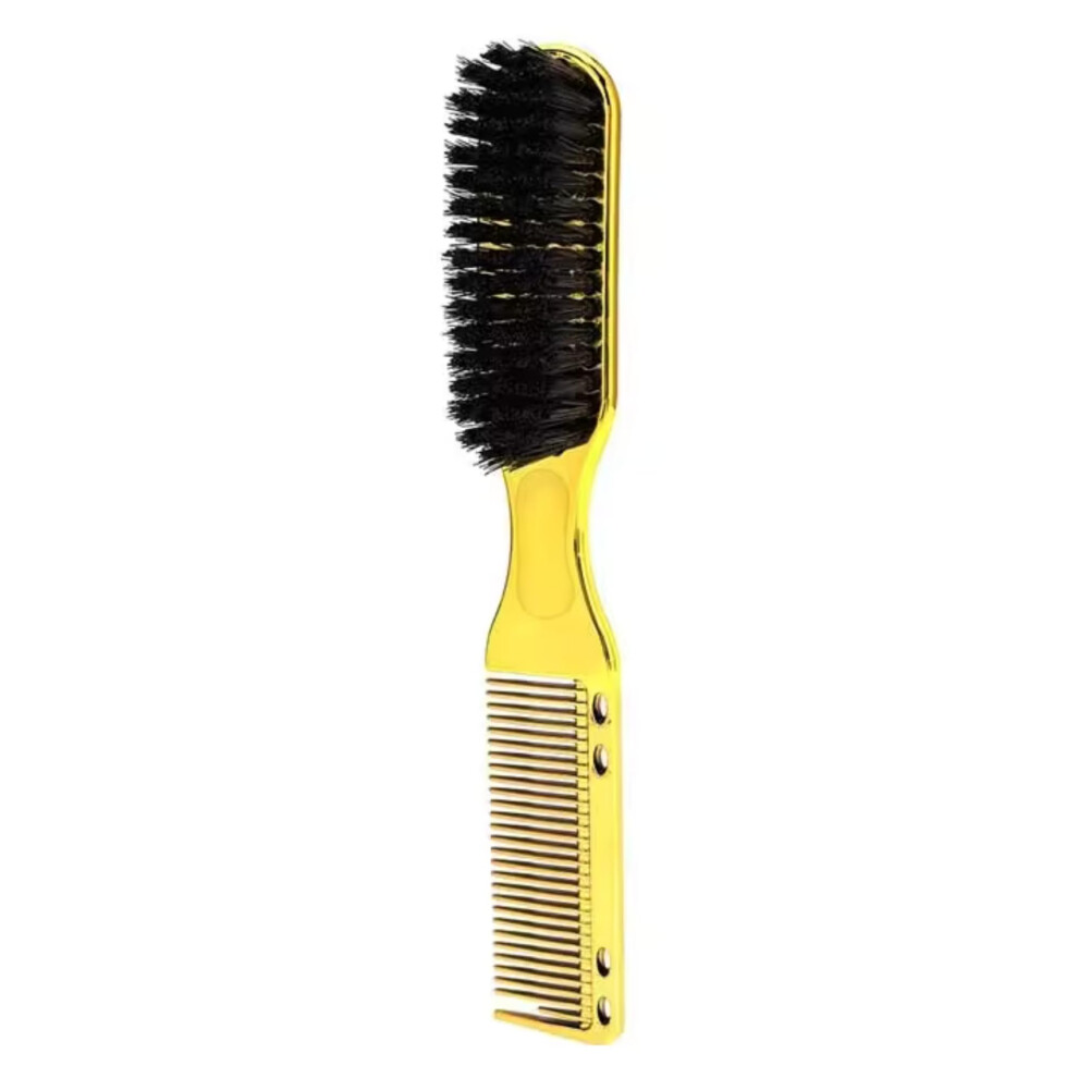 Unisex Doublesided Beard Brush And Comb With Sturdy Bristles, Ergonomic Grip, Travel Size Grooming Tool