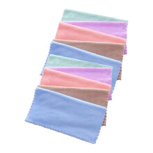 10 Pcs Makeup Remover Cloths Soft Fleece Reusable Face Towels for Women Travel Size 25x25cm Random Colors