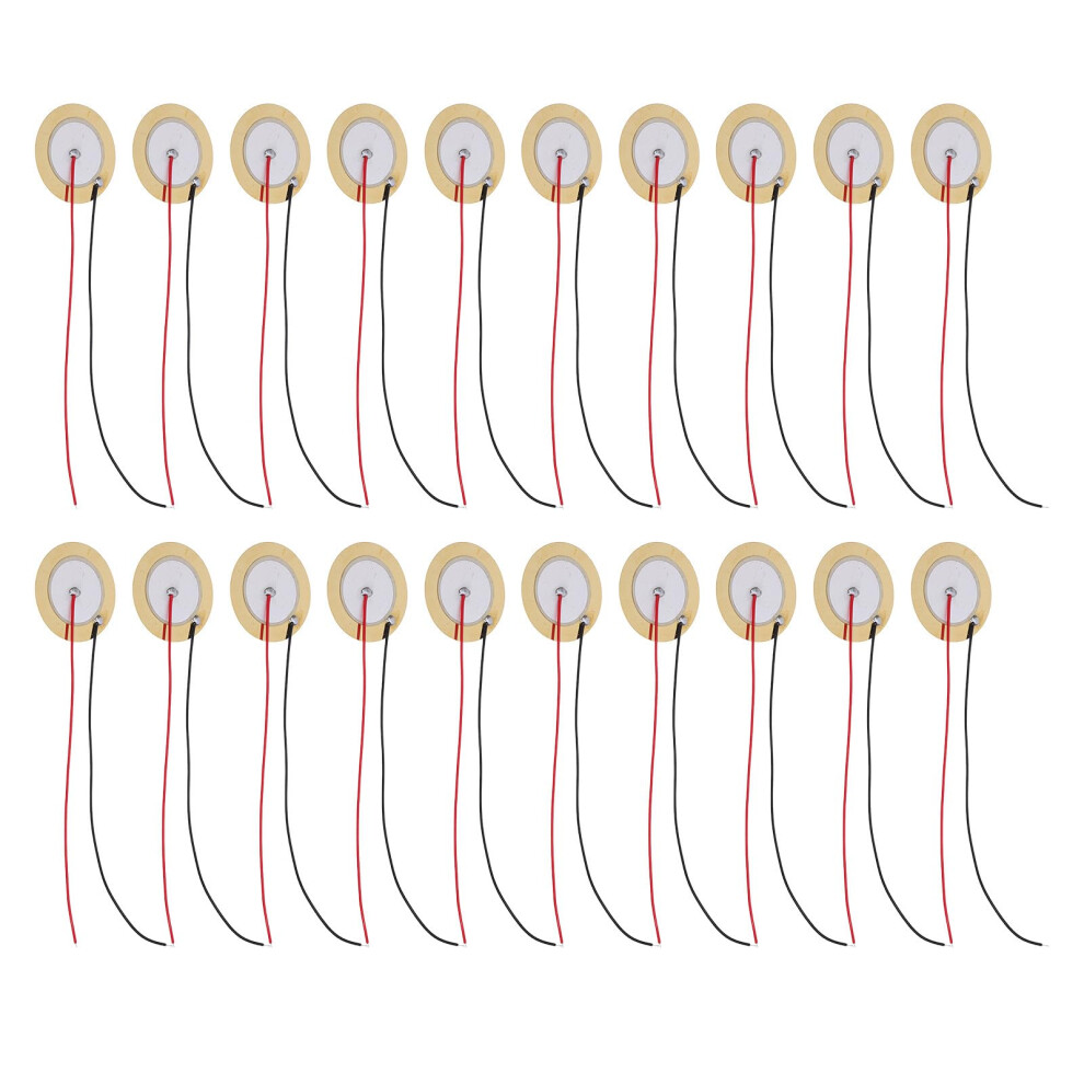 20Pcs Passive Piezo Buzzer Copper Disc Ceramic Piezoelectric Sensor For Alarms And Guitar Pickup 9113335671072