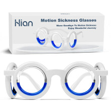 Motion Sickness Glasses with Liquid Horizon Technology, Anti Nausea Relief for Travel, 1 Pair