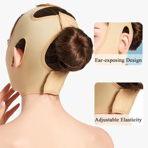Face Lifting Strap Chin Compression Garment with Adjustable Fit for Post Surgery VShape Recovery 2