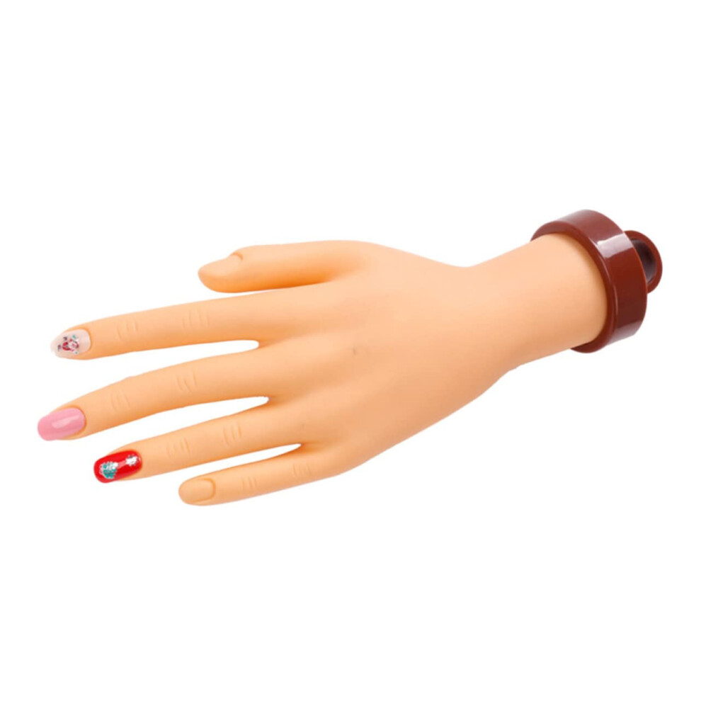 Reusable Nail Practice Hand with Flexible Fake Nail Tips for Manicure Training