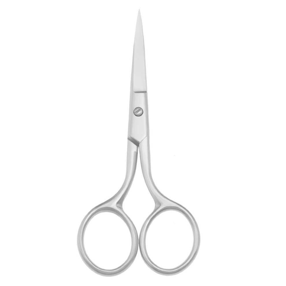 Hair Cutting Scissors Stainless Steel Extra Sharp Tips for Beard Eyebrow and Facial Hair Grooming 3.9 Inch