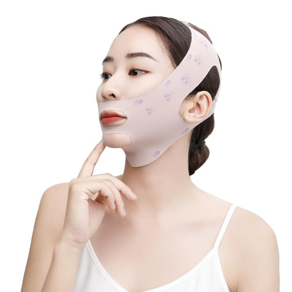 Facial Slimming Mask with Adjustable Fit Straps for Double Chin VLine Lifting and Jawline Firming