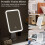 Lighted Makeup Mirror with 3Level Dimmable LED, Rechargeable 360 Rotating Vanity Mirror White 5