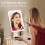 Lighted Makeup Mirror with 3Level Dimmable LED, Rechargeable 360 Rotating Vanity Mirror White 3