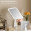 Lighted Makeup Mirror with 3Level Dimmable LED, Rechargeable 360 Rotating Vanity Mirror White 2