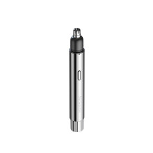 Facial Hair Trimmer with Dual Grooming Heads and Pore Vacuum Cleaner, USB Rechargeable, Gray