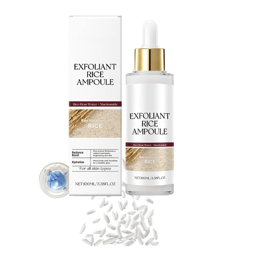 White Rice Exfoliating Scrub For Face And Body, Gentle Hydration And Brightening, 3.38 Fl Oz
