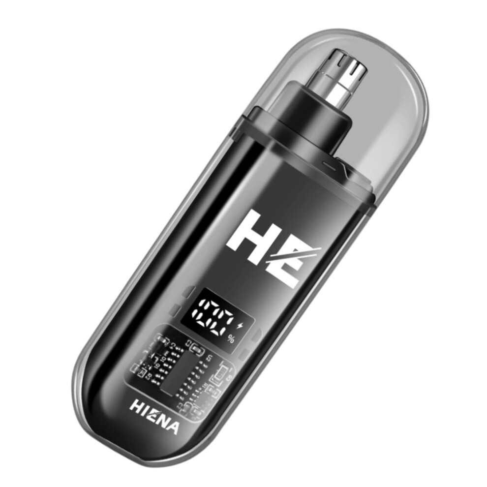 Black Rechargeable Nose Hair Trimmer For Men And Women With Precision Stainless Steel Blades